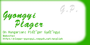 gyongyi plager business card